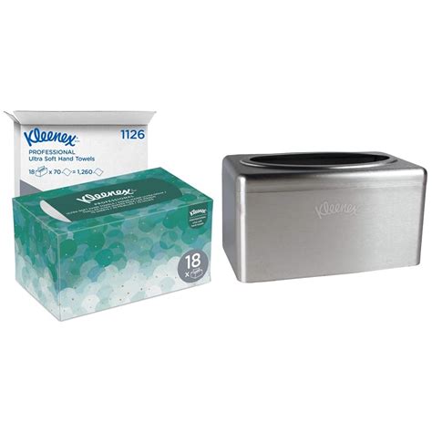 kimberly-clark kleenex 09924 stainless steel box|kleenex hand towel cover.